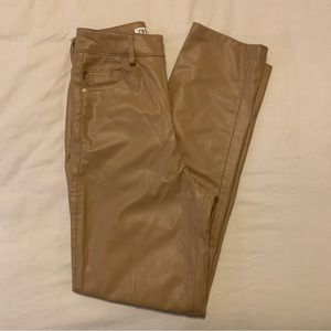Zara mom fit faux leather pants